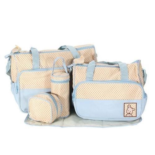 Sac à Langer - Bleu Ciel/Beige