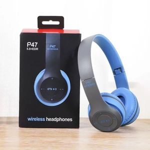 Casque Bluetooth Multi-Fonction P47-Bleu