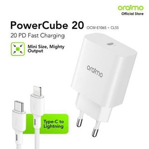 PowerCube 20 OCW-E106S-CC54 – Chargeur USB Type-C 20W Compact &amp; Rapide