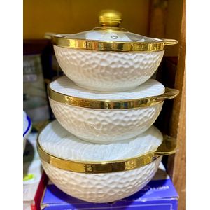 Ensemble De Soupières 3 PCS Blanc