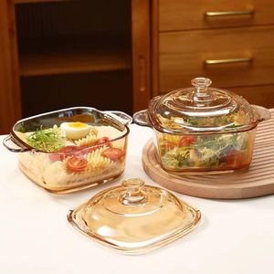 Lot de 2 Soupières transparent - 1L