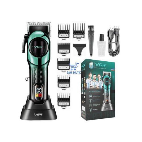 VGR Tondeuse Professionnelle Rechargeable Vert