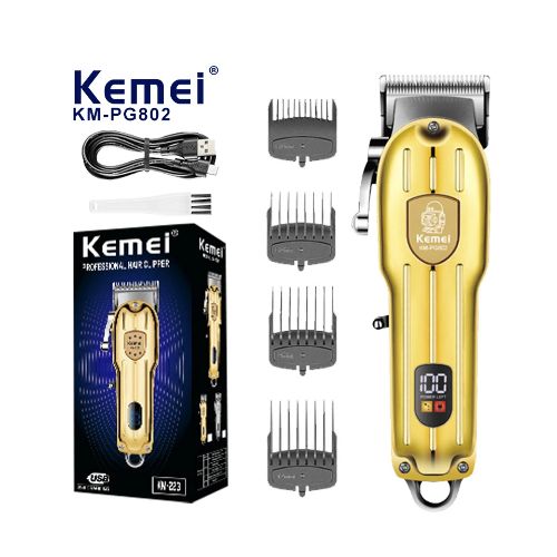 Kemei Tondeuse Rechargeable Cheveux Et Barbe - Dorée - Petit format