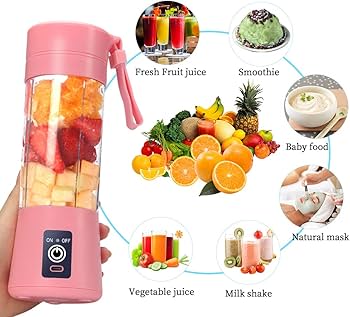 Mini Blender Pour Jus De Fruit - 380Ml - Rose