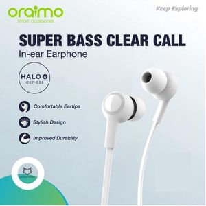 Oraimo Écouteurs Filaires - HALO 4 OEP-E26 - Super Bass - Blanc