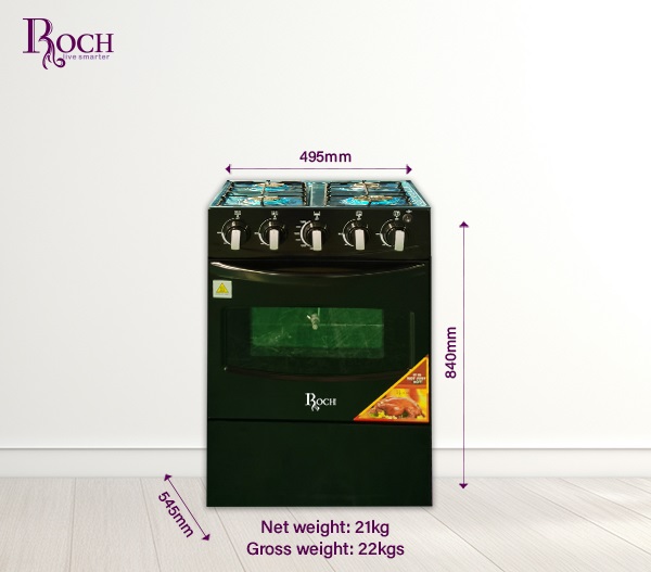 Roch Cuisinière À Gaz - RGC-50CG - 50X50 - Noir