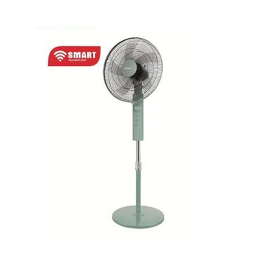 Ventilateur sur Pieds 18" (STV-1862W)- 70W- 4 Vitesses- 5 Pales- Vert- Garantie 1 Mois.