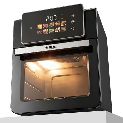 Air Fryer Four Smart Digital 10L (STPE-886W) – 1500W, Écran Tactile LED, Sans Huile (80% de Gras en Moins) – Noir Élégant /Garantie 3 Mois-1