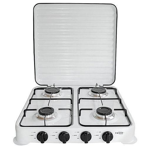 campus Cuisinière De Table 4 Feux Avec Couvercle Strié En Inox-1