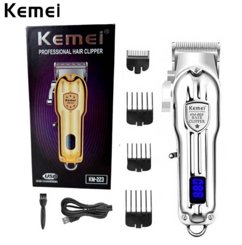 Kemei Tondeuse Rechargeable Cheveux Et Barbe - Argent - Petit format