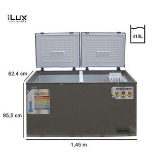 Ilux Congélateur 2 Portes ILCH418 - 418 L - Congélation Rapide - Garantie 6 Mois