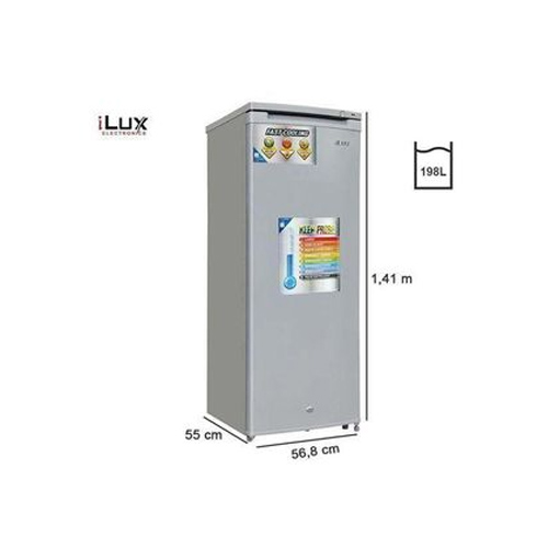 Ilux Congélateur Vertical ILCV198 - 198 L - 6 Tiroirs - Inox - Garantie 6 Mois