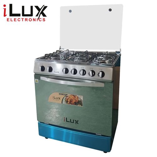 Ilux Cuisinière à Gaz - 5 Feux - LXG-75SS - Inox