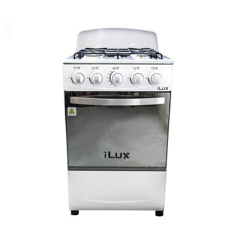 Ilux Cuisinière - Gaz 4 Feux LXG-40W - 50x50 Cm - Blanc - Garantie 6 Mois