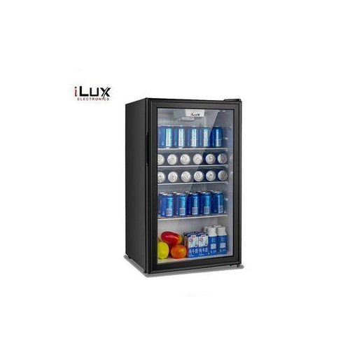 Ilux Réfrigérateur Vertical Vitré - Refroidisseur ILV100 - 92L - Noir - Garantie 6 Mois