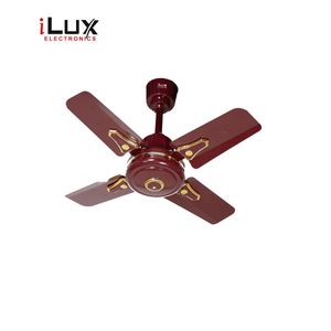 Ilux Ventilateur De Plafond - 4 Hélices - Marron