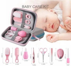 Kit De Soins De Bébé Portable 8 En 1, Ensemble De Cadeau - Rose