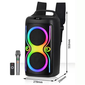 Leadder Double Haut-parleur - 1 micros - BT/USB/SD/FM - 40W - 6,5 "* 2-1