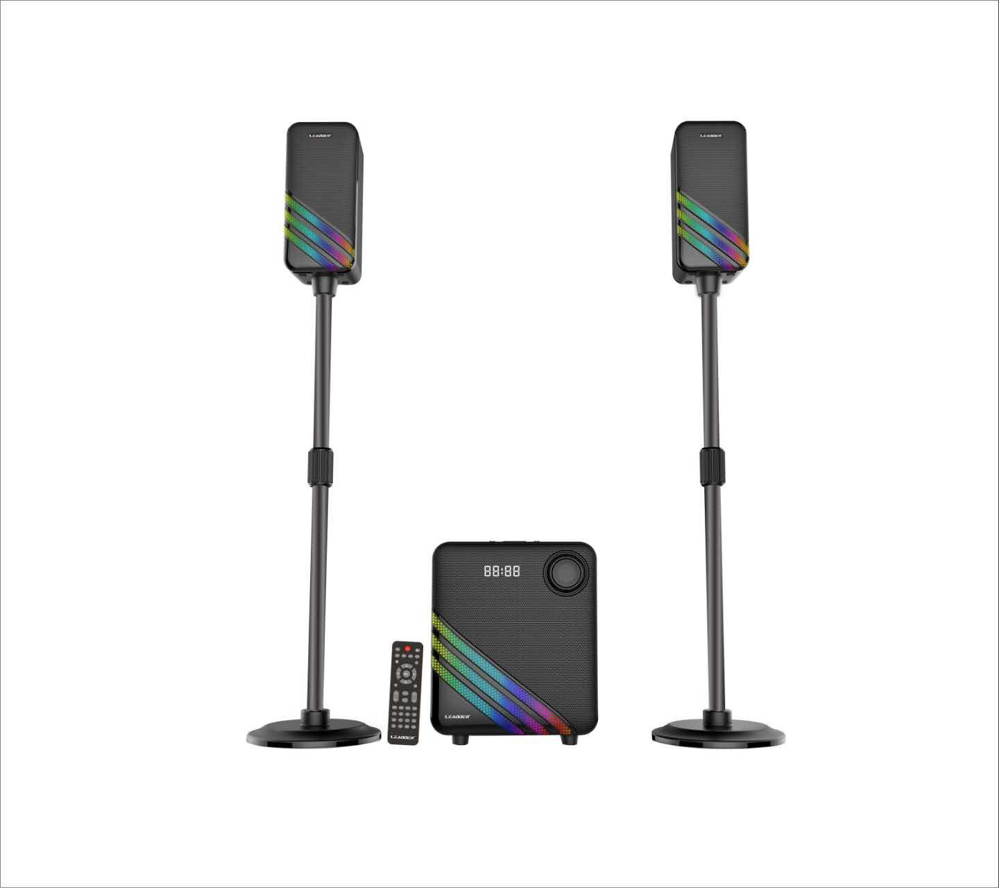 Leadder Home Cinéma 2.1 - BT/USB/SD/FM/AUX - 100W