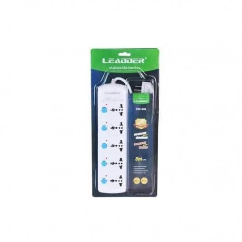 Leadder Multiprise, 5 Prises - 2500W, Rallonge 3M