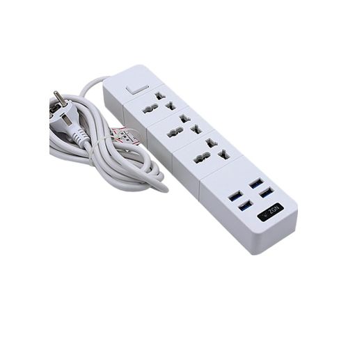 Leadder Multiprises/rallonge 2500W - Prises 3 - 3 ports USB - 2m