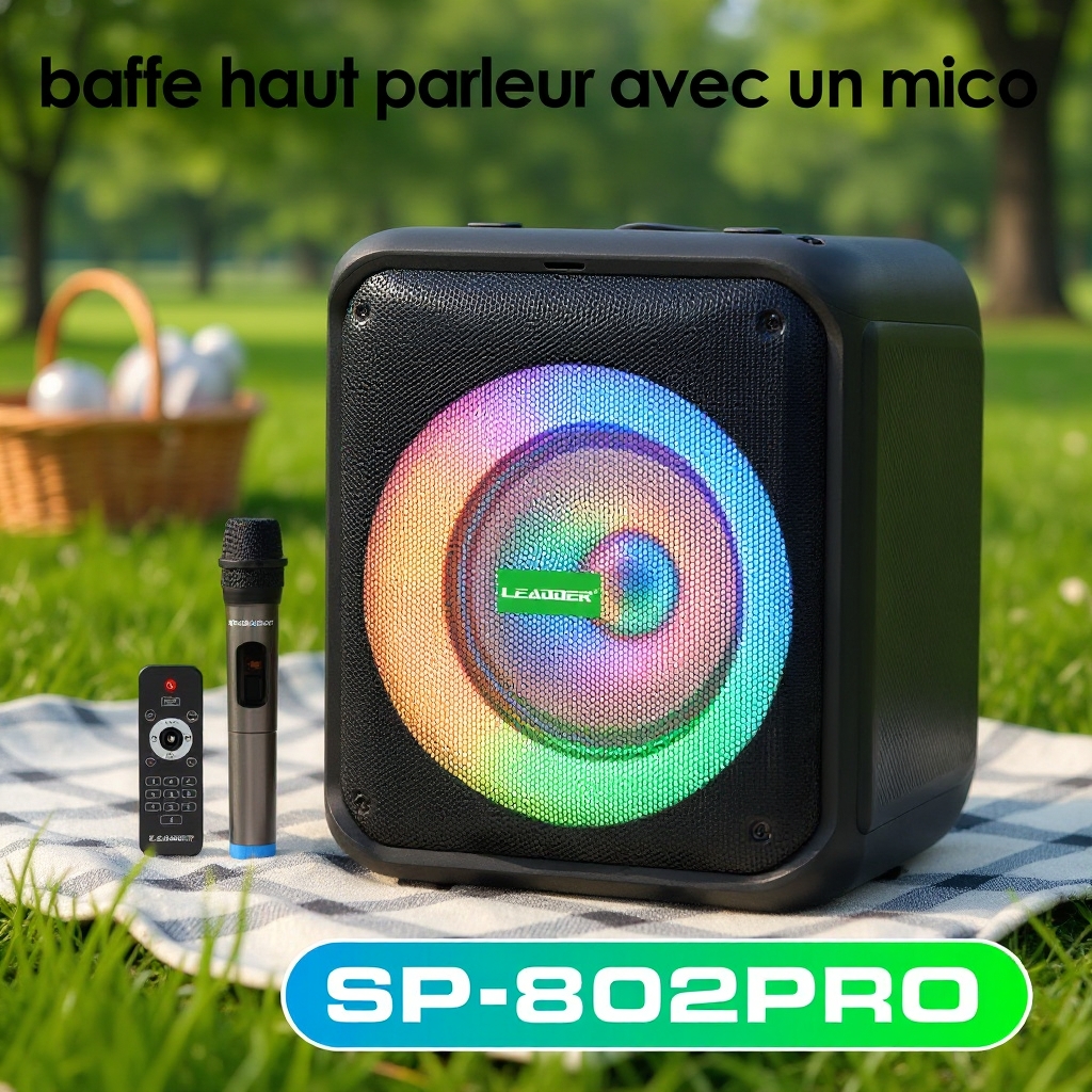 Leadder Puissant Bluetooth Trolley Speaker SP-802PRO- 1 Micro - BT/USB/FM - 40W-4
