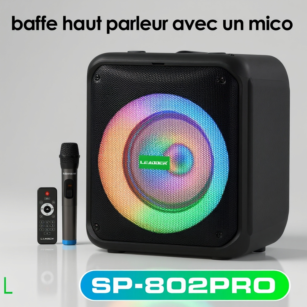 Leadder Puissant Bluetooth Trolley Speaker SP-802PRO- 1 Micro - BT/USB/FM - 40W