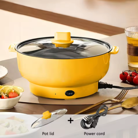 Luxtrend cuiseur  électrique cuiseur à vapeur 28cm - Jaune
