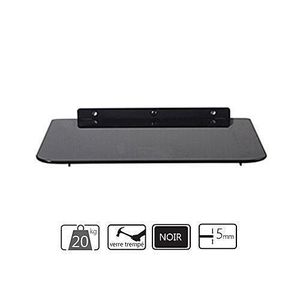 Support Mural - Compatible - DVD/Décodeur/Lecteur Vidéo - 1 étagère - Noir