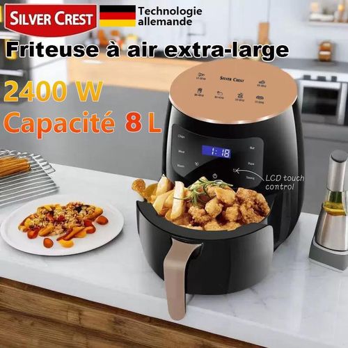 SILVER CREST LM-Silver Crest Friteuse A Air Capacité 8L- Air Fryer - Noir