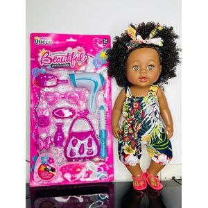 Poupée Africaine Apoutchou Pour Enfant 46cm+ Accessoires