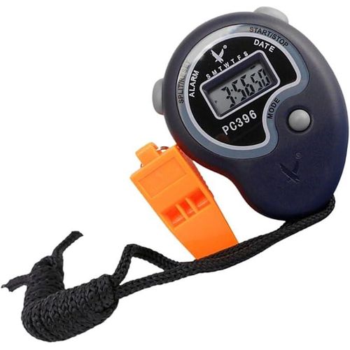 Ensemble minuteur sifflet off mini renard sifflet numérique LED lumière Gym minuteurs multi intervalles plug alarme ABS