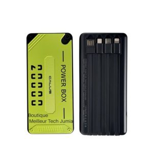 CALUS Power Bank 20000mAh P-225 Résistant - 4 Câbles Intégrés