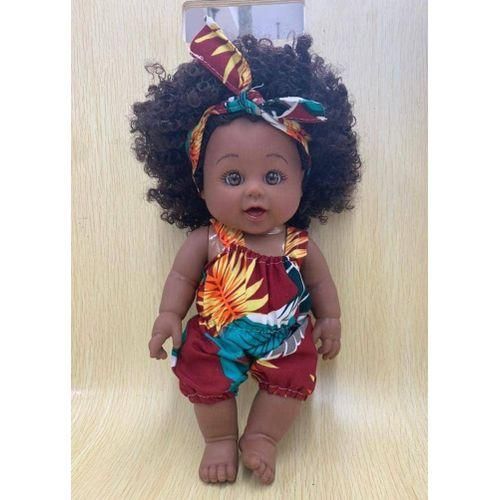 Poupée Noire Africaine 30cm vêtements variable