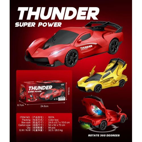 VOITURE MUSICALE LUMINEUSE 3D THUNDER POWER POUR ENFANTS