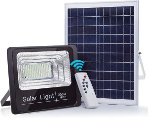 Lampe solaire avec panneau solaire 200W