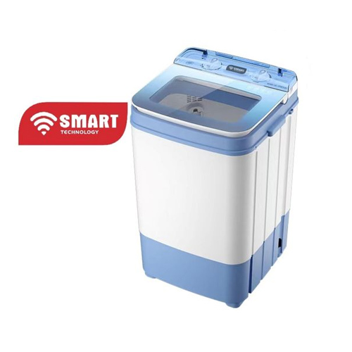 Mini Machine a laver STMLS-6K Semi-Automatique- 6Kg- Lavage et Essorage- Bleu-Blanc-Garantie 6 Mois.
