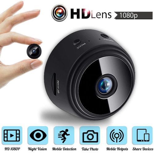 Camera Espion HD 1080P Portable WiFi Surveillance De La Sécurité A La Maison Sans Fil - Noir-1