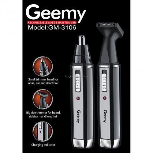 Geemy Tondeuse À Barbe Rechargeable 2 In 1 – Gm-3106
