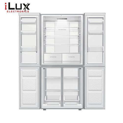 Ilux Réfrigérateur Américain 4 Battants - No Frost - ILFA485 - 485 L - Gris - 6 Mois Garantie-1