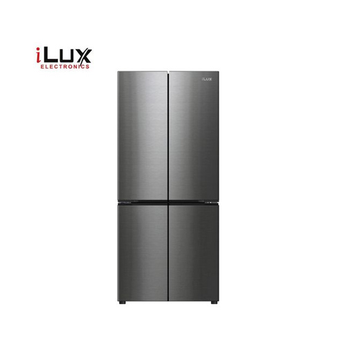 Ilux Réfrigérateur Américain 4 Battants - No Frost - ILFA485 - 485 L - Gris - 6 Mois Garantie
