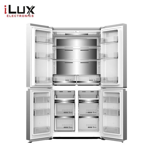 Ilux Réfrigérateur Américain 4 Battants - No Frost - ILFA595 - 595 L - Gris - 6 Mois Garantie-1