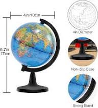 Globe Terrestre Pour L'apprentissage Des Enfants, Globe Terrestre éducatif Rotatif à 360 ° De 14 Cm