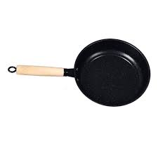Poêle à Frire 5/6 Pouces En Fonte Avec Becs Verseurs, Manche En Bois,