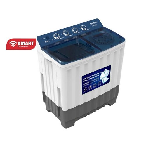Machine à Laver SMART Double Bac 8Kg SEMI-AUTO Avec Essorage / STMLS-8H Blanc / Garantie 6 Mois
