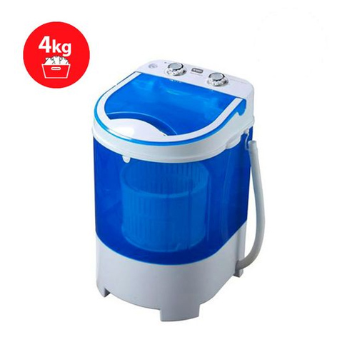 Mini Machine a laver STMLS-4K Semi-Automatique- 4Kg- Lavage et Essorage- Bleu-Blanc-smart technology -Garantie 6 Mois
