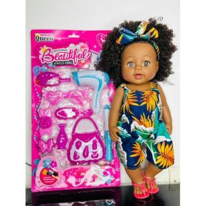 Poupée Africaine Apoutchou Pour Enfant 46cm+ Accessoires