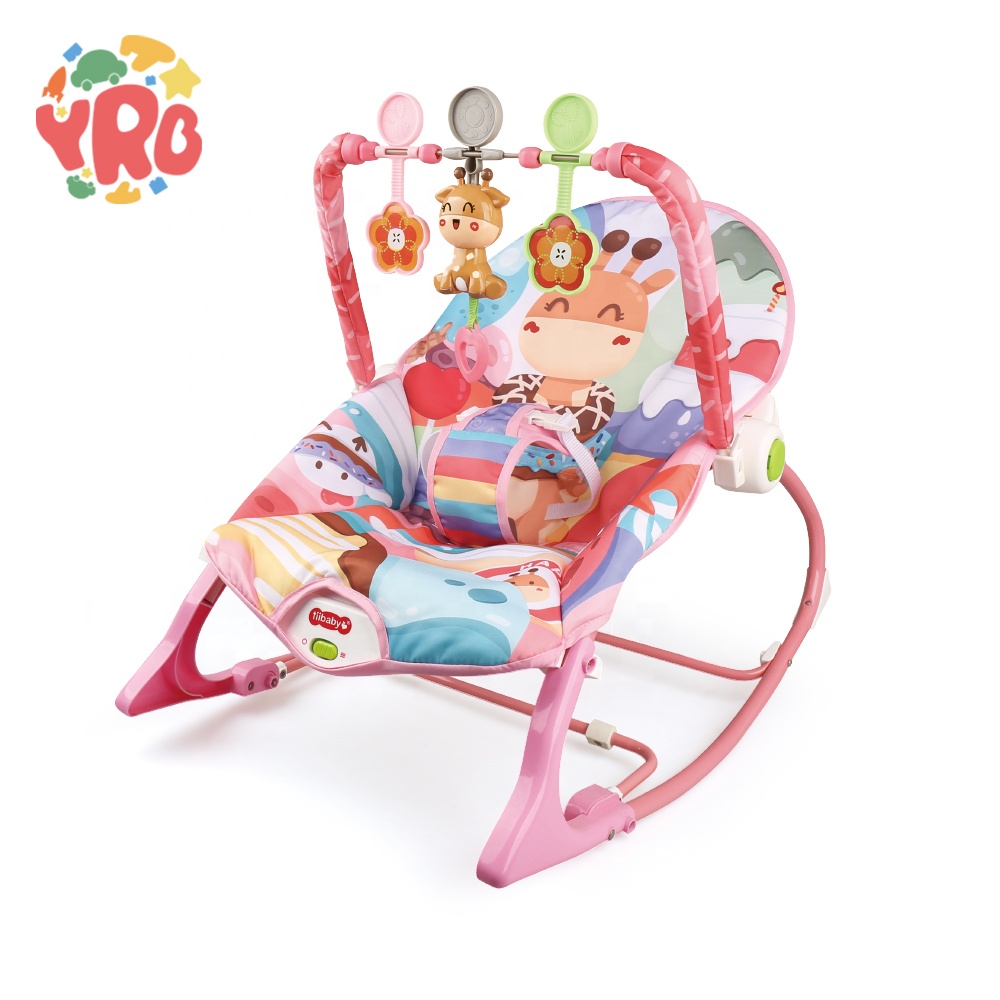Transat Apaisant Pour Bébé Avec moustiquaire - Rose-1