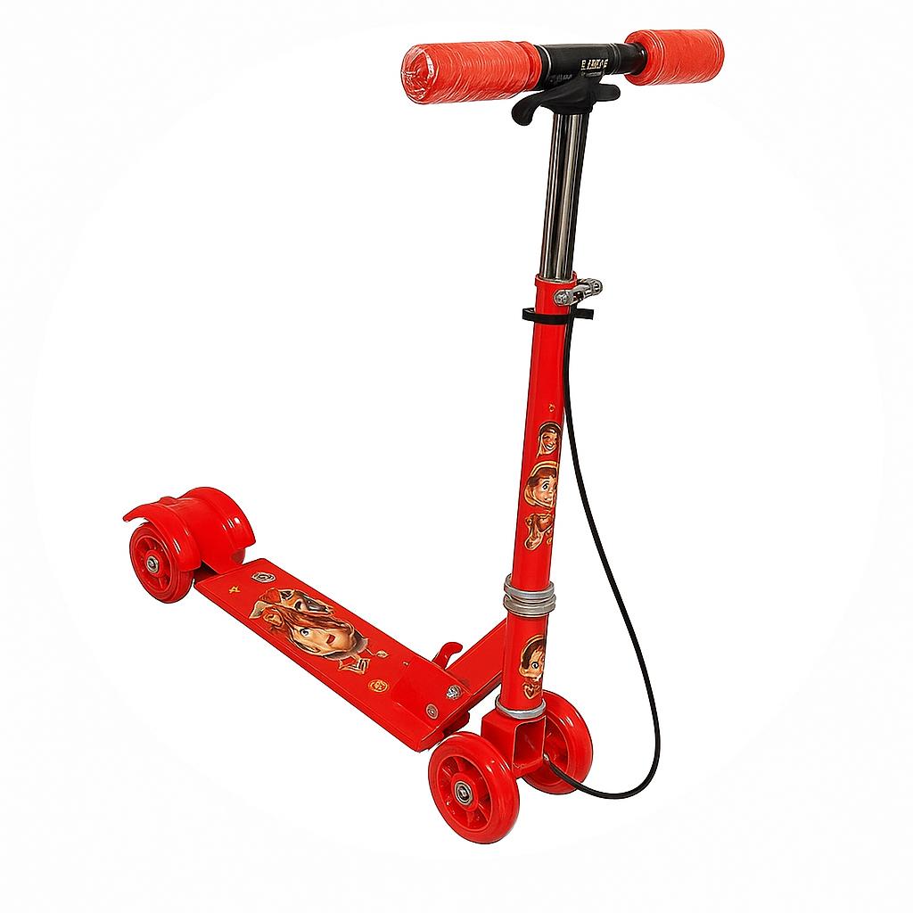 Trottinette Soft Pour Enfant 4 roues Avec frein 3 à 5 ans- Rouge