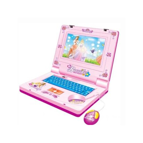 Ordinateur jouet amusant pour enfants avec lumières et musique - Violet